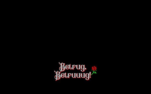 Titelschrift des Theaterstückes "Betrug, Betruuug!"